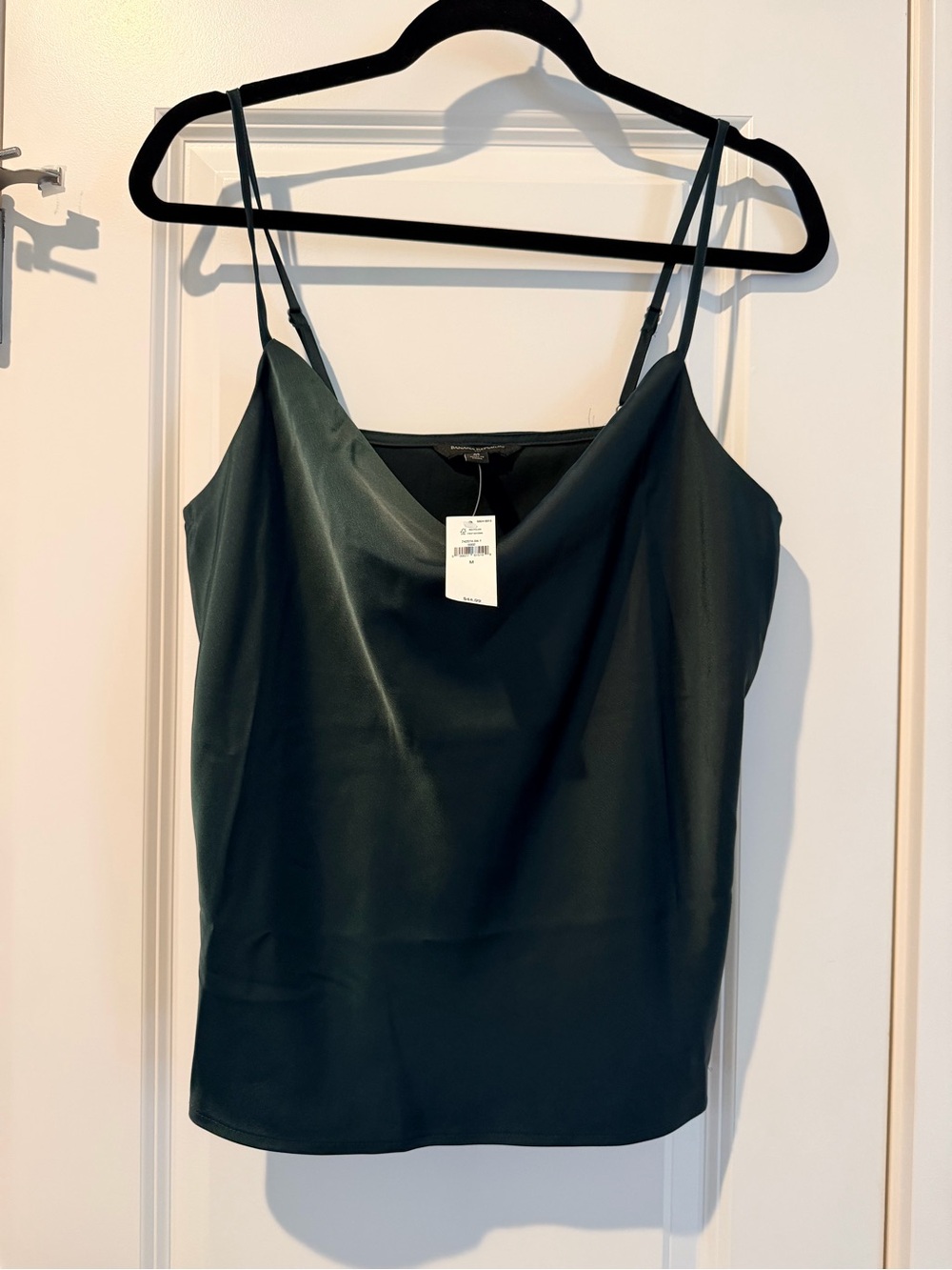 Banana Republic Deep Teal Satin Cowl Neck Camisole